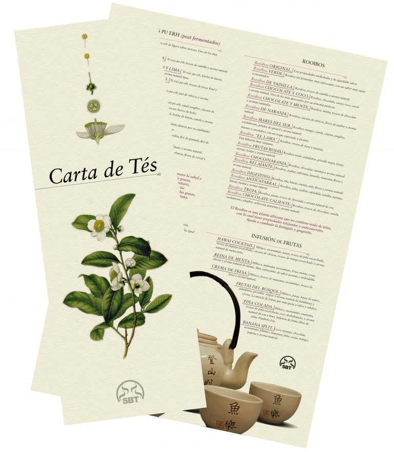 12 carta te The Flavour Shop. Tu tienda online de té, café, rooibos e infusiones Saboreaté y Café