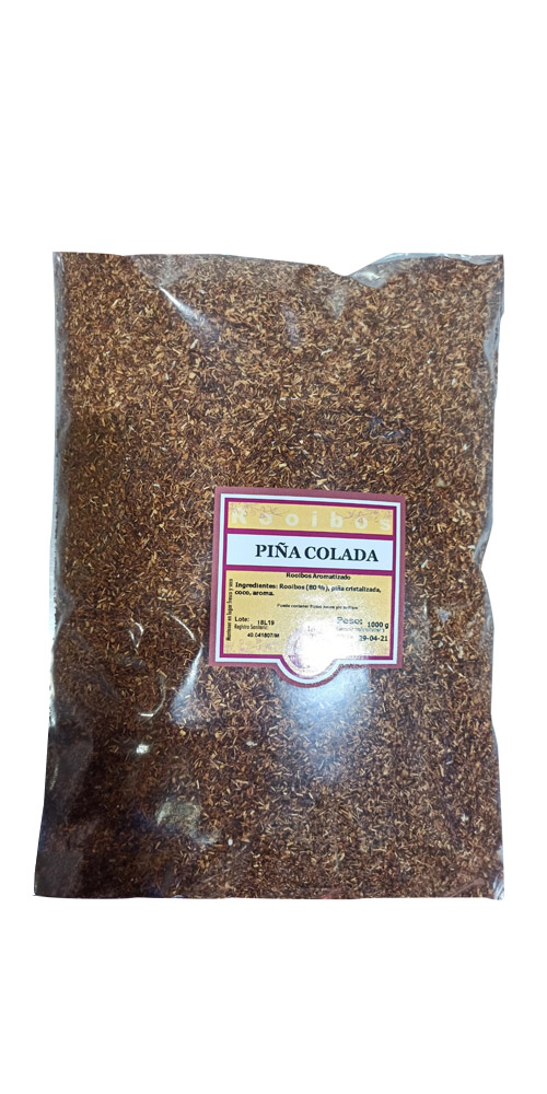 Rooibos Piña Colada 500 grs 2 The Flavour Shop. Tu tienda online de té, café, rooibos e infusiones Rooibos PIÑA COLADA 500 gramos