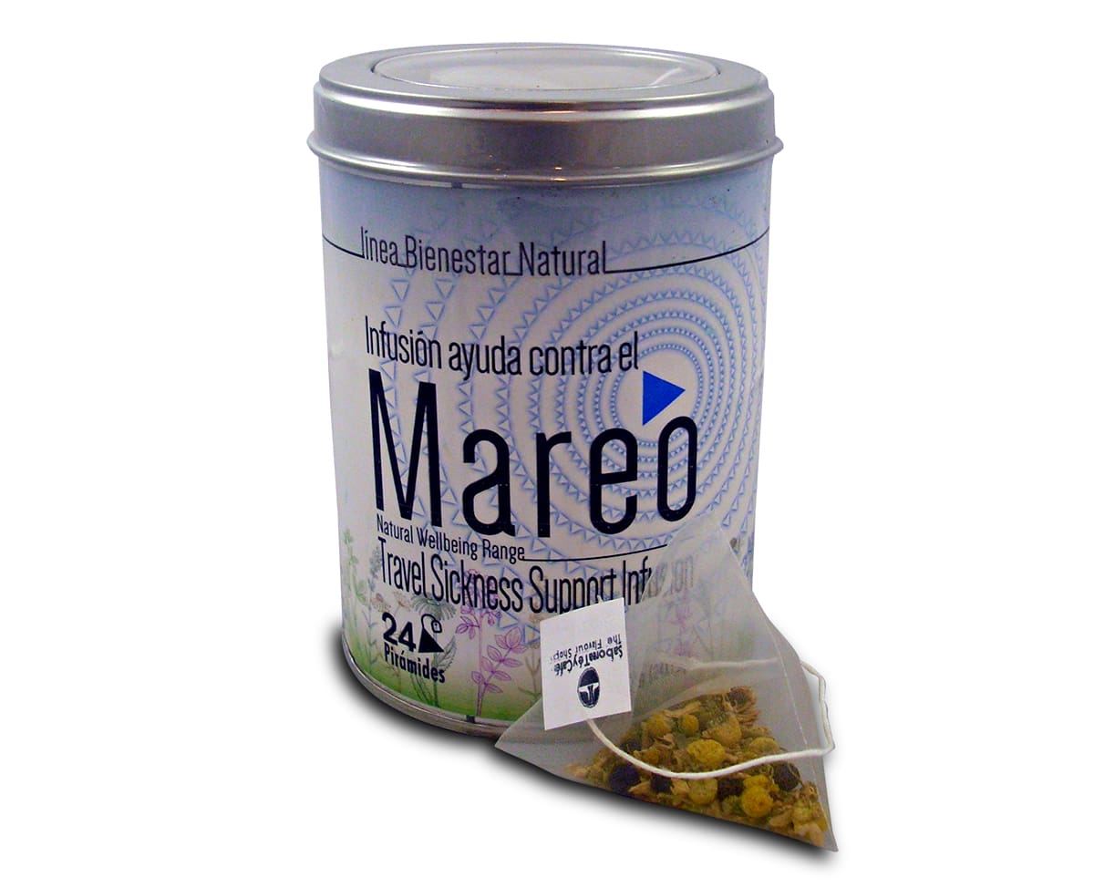 Infusión Natural de Ayuda al Mareo Lata de 24 unidades 2 The Flavour Shop. Tu tienda online de té, café, rooibos e infusiones Infusión Natural de Ayuda al Mareo Lata de 24 unidades - Imagen 2